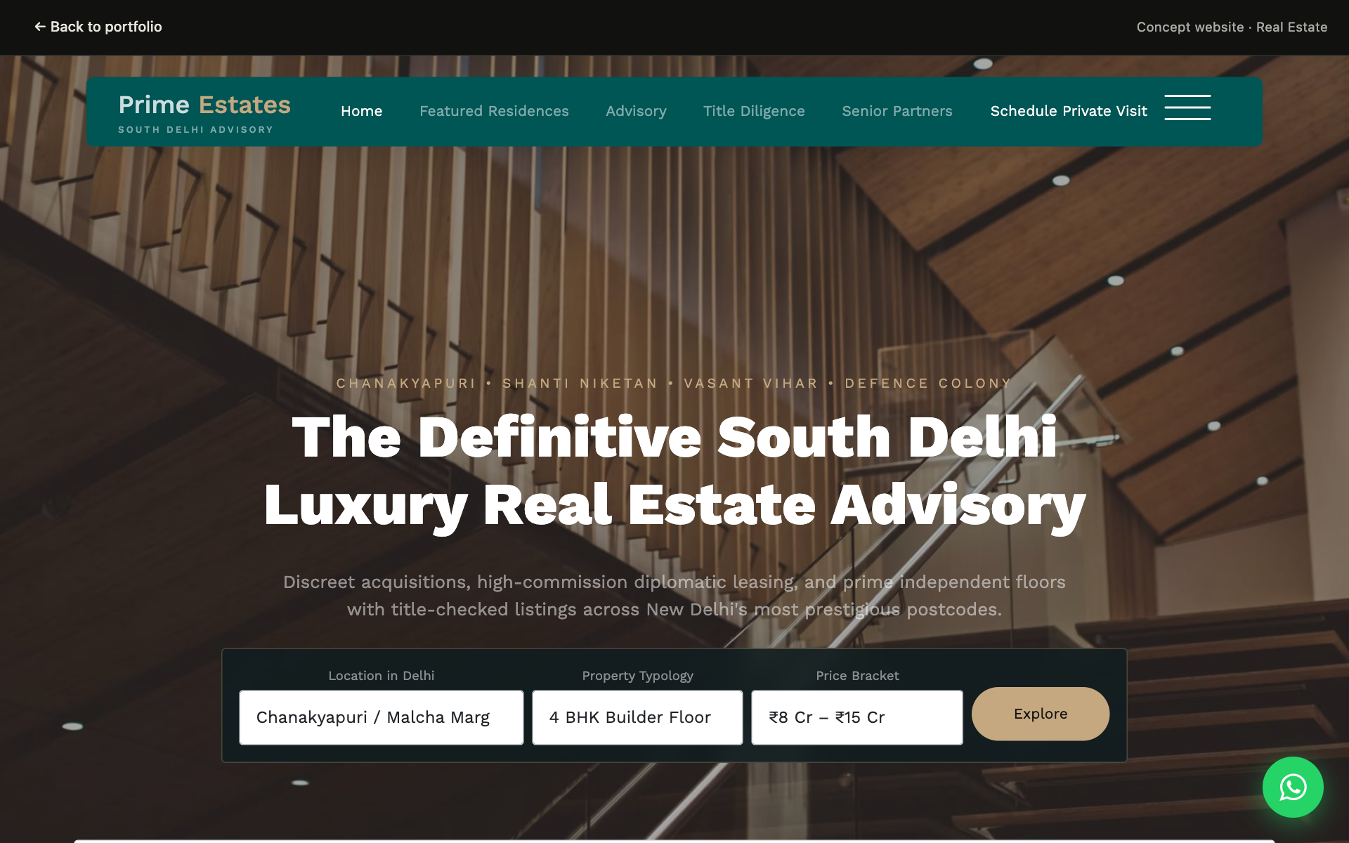Prime Estates — concept website preview